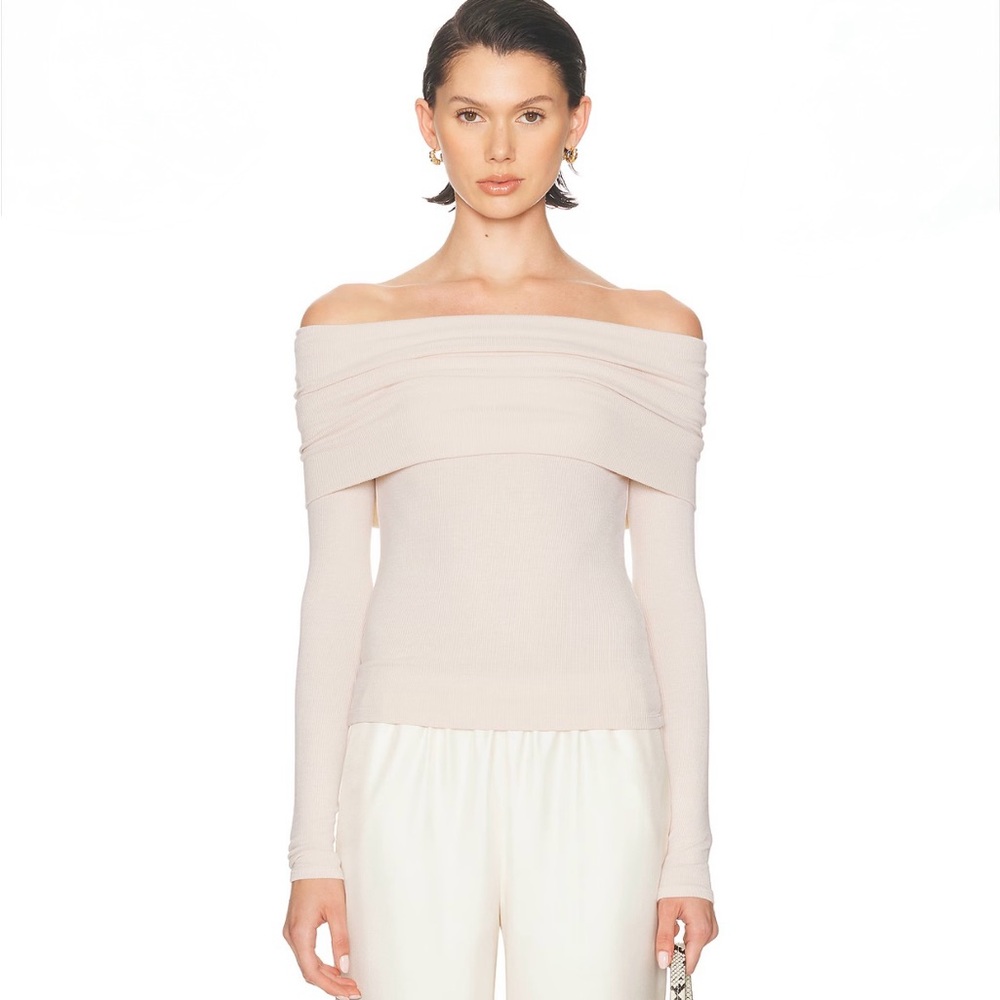 NEW Enza Costa $250 Off-Shoulder Sweater size Large